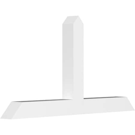 Ekena Millwork Portland Architectural Grade PVC Gable Bracket, 72"W x 39"H x 6"D x 6"F, 13/12 Pitch GBP072X39X0606POR00